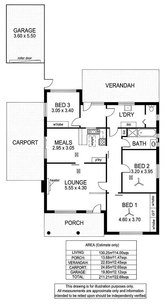 Floorplan of Homely house listing, 51 Kyeema Ave, Cumberland Park SA