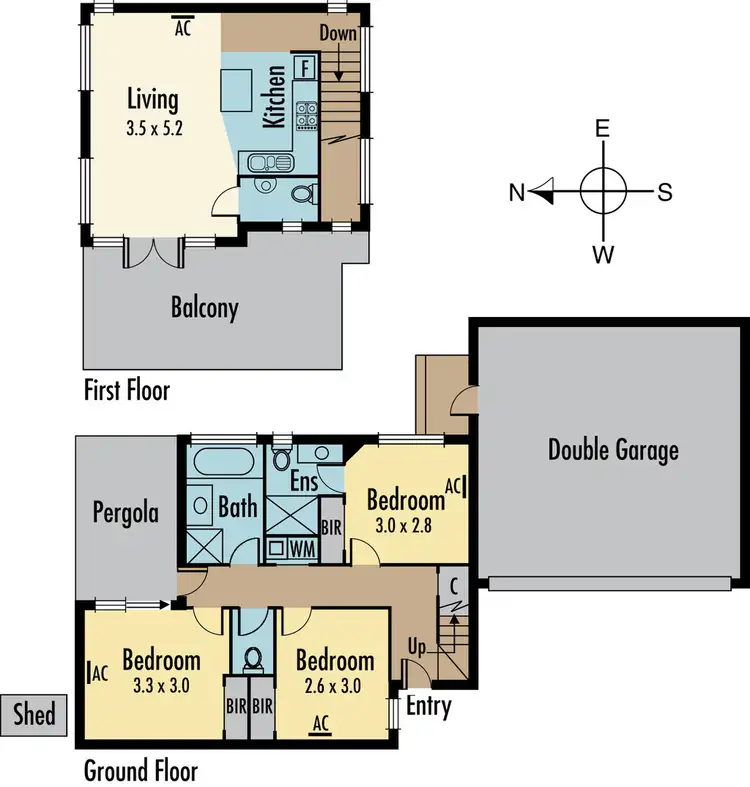 Floorplan of Homely townhouse listing, 3/30 Atkinson St, Chadstone VIC