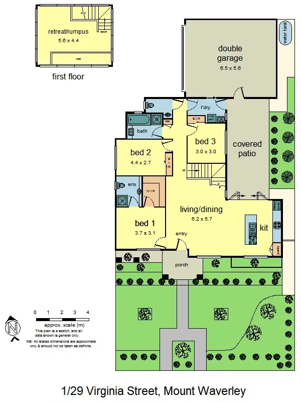 Floorplan of Homely townhouse listing, 1/29 Virginia St, Mount Waverley VIC