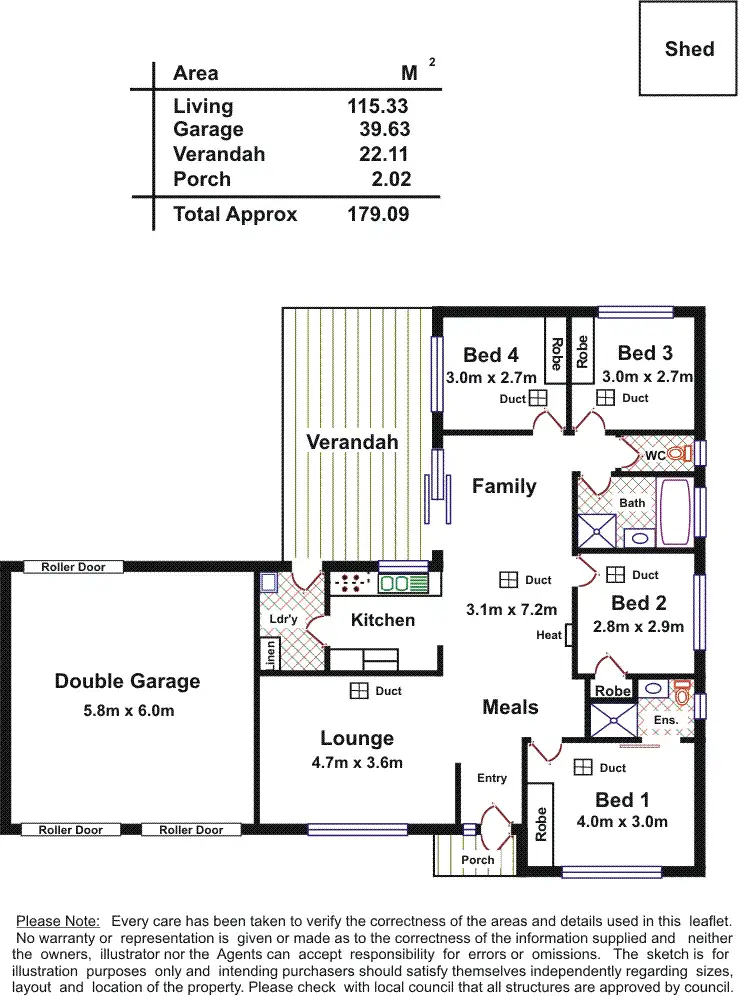 Floorplan of Homely house listing, 30 Carmelina Ct, Parafield Gardens SA