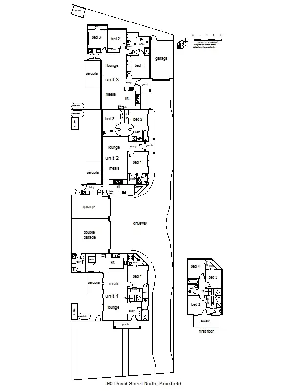 Floorplan of Homely townhouse listing, 3/90 David Street N, Knoxfield VIC