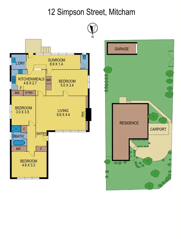 Floorplan of Homely house listing, 12 Simpson St, Mitcham VIC
