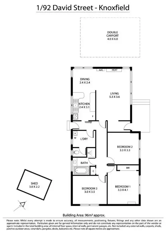 Floorplan of Homely house listing, 1/92 David Street N, Knoxfield VIC