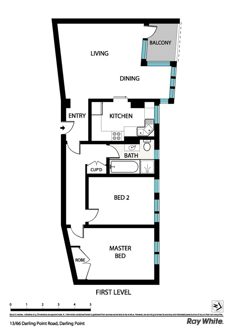 Floorplan of Homely apartment listing, 13/66 Darling Point Rd, Darling Point NSW