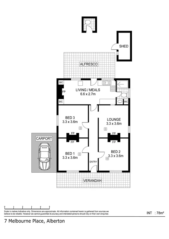 Floorplan of Homely house listing, 7 Melbourne Pl, Alberton SA