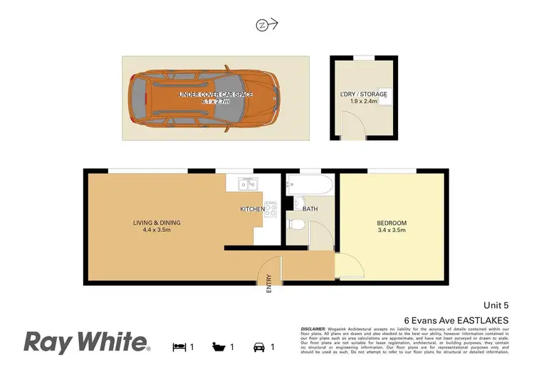 Floorplan of Homely apartment listing, 5/6 Evans Ave, Eastlakes NSW