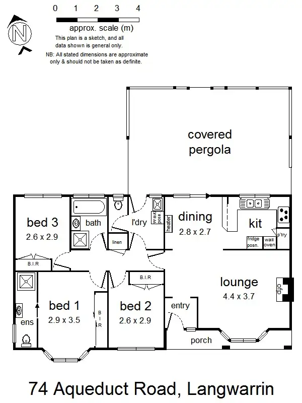 Floorplan of Homely house listing, 74 Aqueduct Rd, Langwarrin VIC