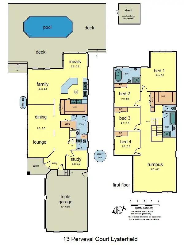 Floorplan of Homely house listing, 13 Perceval Ct, Lysterfield VIC
