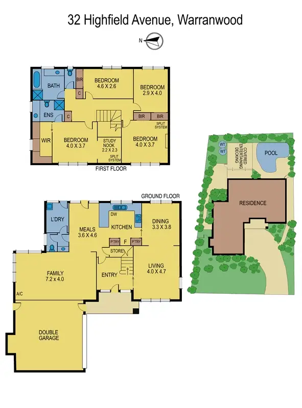 Floorplan of Homely house listing, 32 Highfield Ave, Warranwood VIC