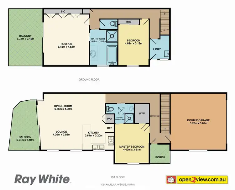 Floorplan of Homely townhouse listing, 1/24 Kaleula Cres, Kiama NSW