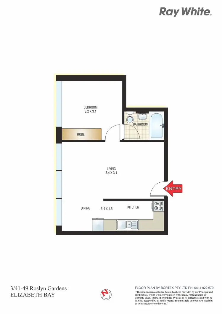 Floorplan of Homely apartment listing, 3/41-49 Roslyn Gdns, Elizabeth Bay NSW