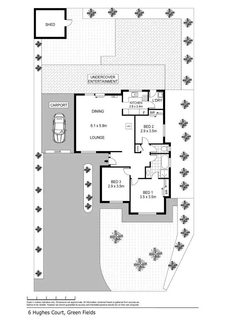 Floorplan of Homely house listing, 6 Hughes Ct, Parafield Gardens SA 5107