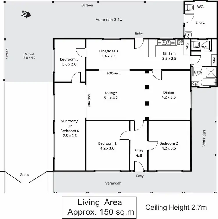 Floorplan of Homely house listing, 35 Vaughan Terrace, Berri SA 5343