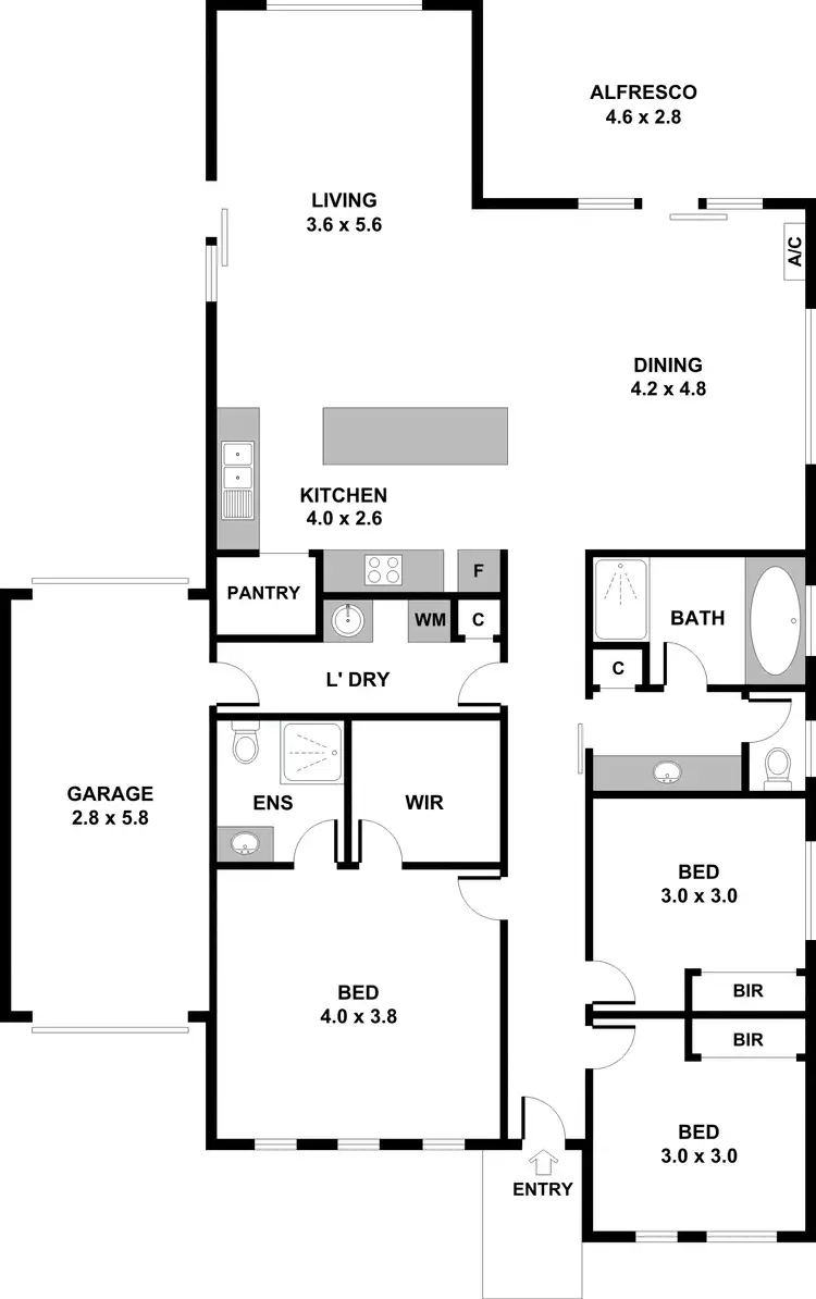 Floorplan of Homely house listing, 26B West Terrace, Clare SA 5453