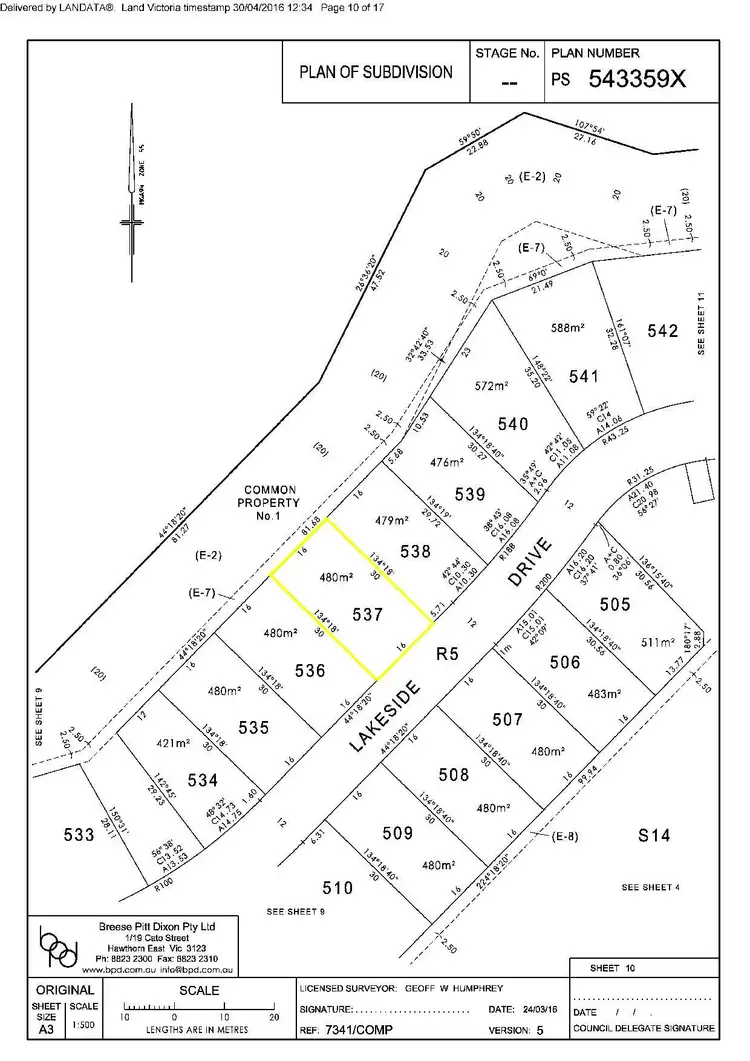 Floorplan of Homely land listing, 22 (Lot 537) Lakeside Drive, Nagambie VIC 3608