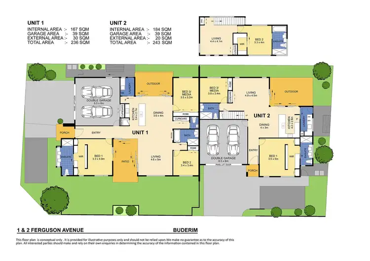 Floorplan of Homely house listing, 1 and 2/16 Cnr Ferguson Avenue and Bretz Street, Buderim QLD 4556