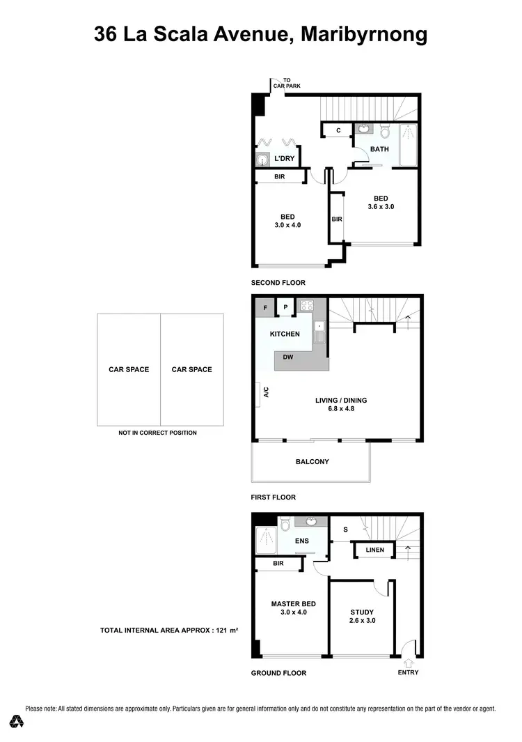 Floorplan of Homely townhouse listing, 36 La Scala, Maribyrnong VIC 3032
