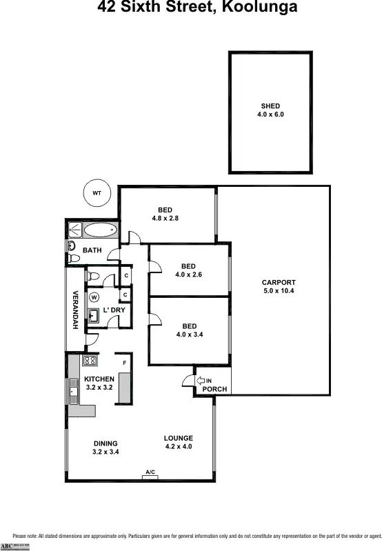 Floorplan of Homely house listing, 42 Sixth Street, Koolunga SA 5464