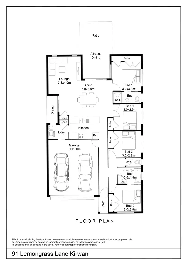 Floorplan of Homely house listing, 91 Lemongrass Lane, Kirwan QLD 4817