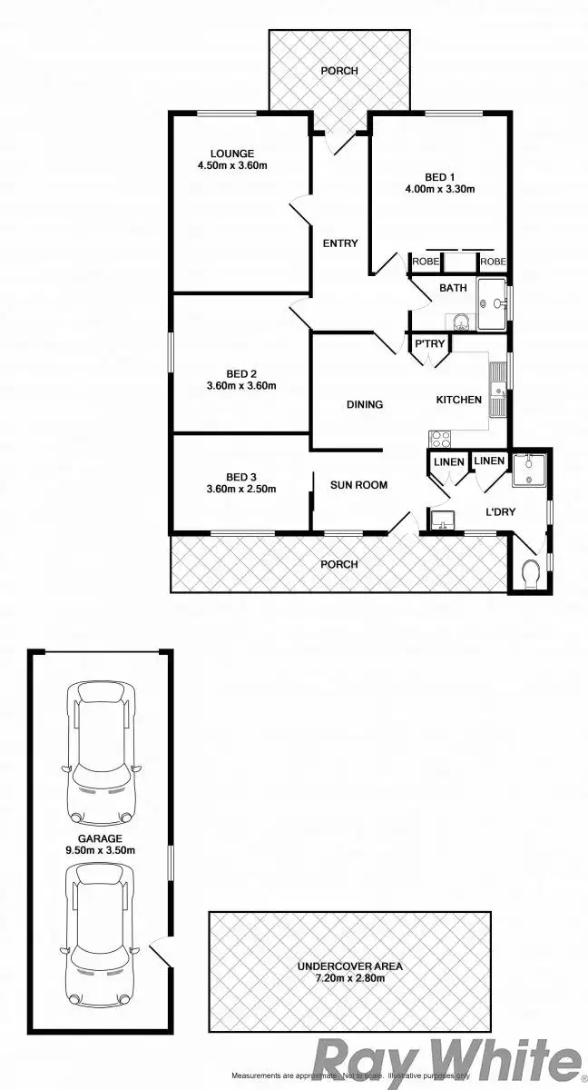 Floorplan of Homely house listing, 44 Wedge Street, Benalla VIC 3672