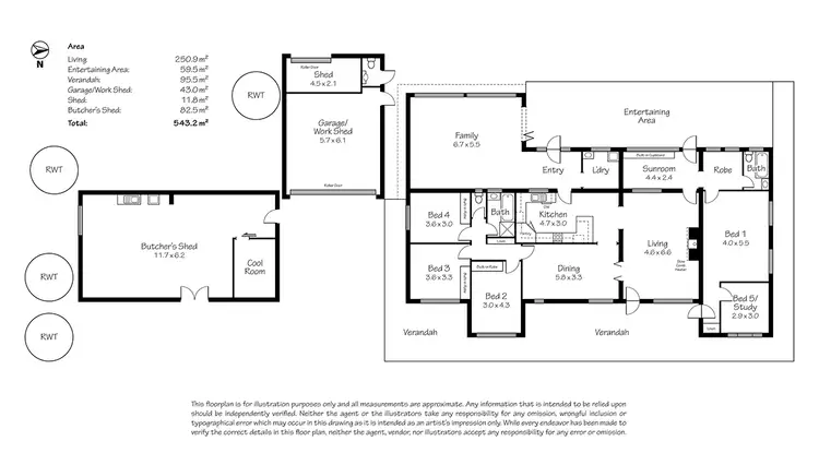 Floorplan of Homely rural property listing, 249 Burwood Road, Wistow SA 5251