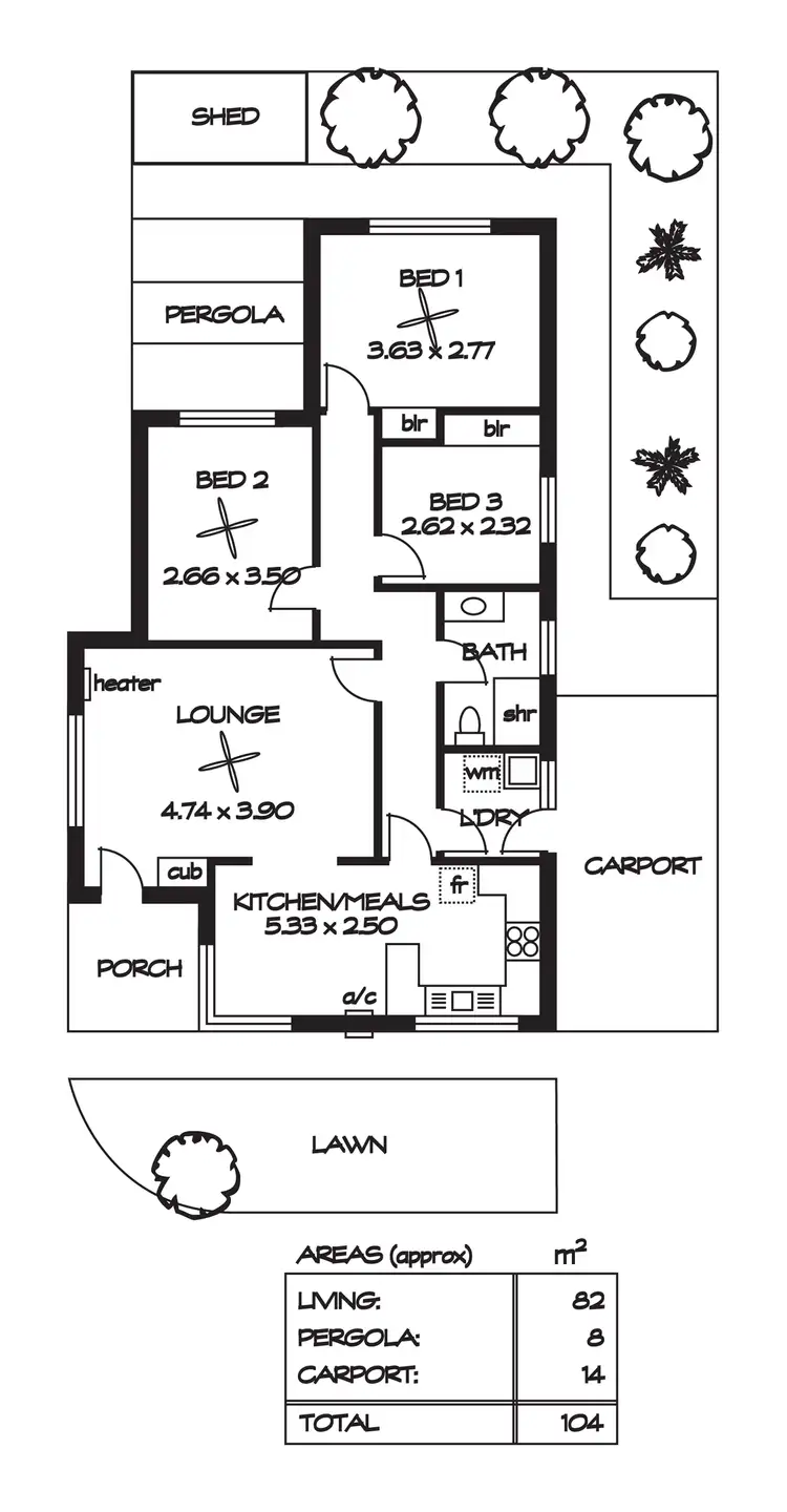 Floorplan of Homely unit listing, 7/22 - 26 Robert Avenue, Broadview SA 5083