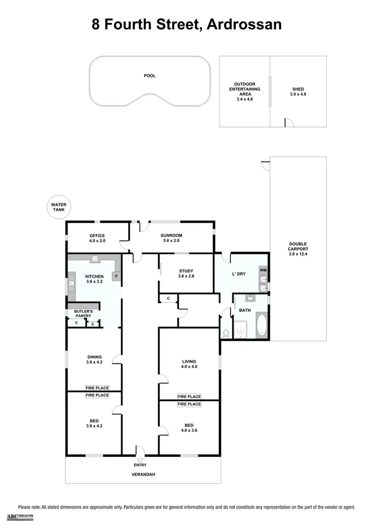 Floorplan of Homely house listing, 8 Fourth Street, Ardrossan SA 5571