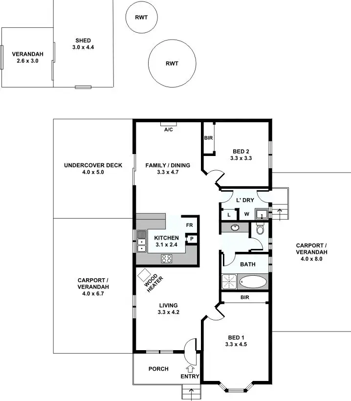 Floorplan of Homely house listing, 1687 Yorke Highway, Clinton SA 5570