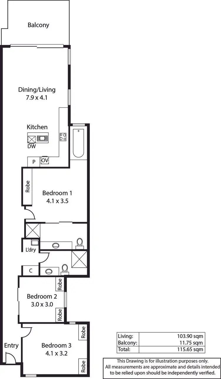 Floorplan of Homely apartment listing, 228/348 Seaview Road, Henley Beach SA 5022