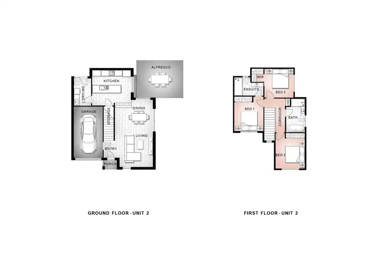 Floorplan of Homely townhouse listing, 2/140 Pioneer Drive, Flinders NSW 2529