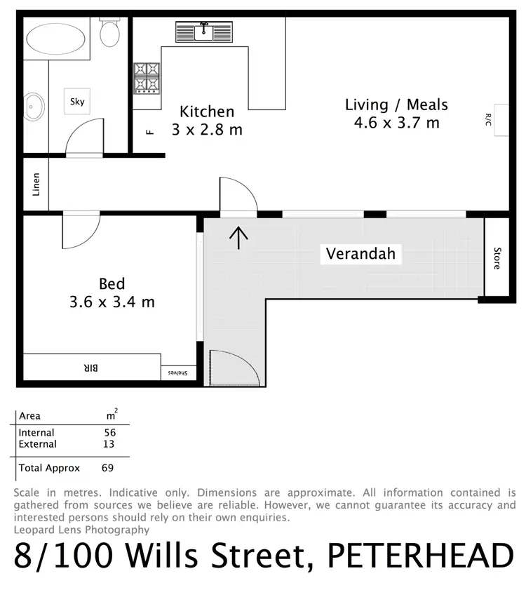 Floorplan of Homely unit listing, 8/100 Wills Street, Peterhead SA 5016