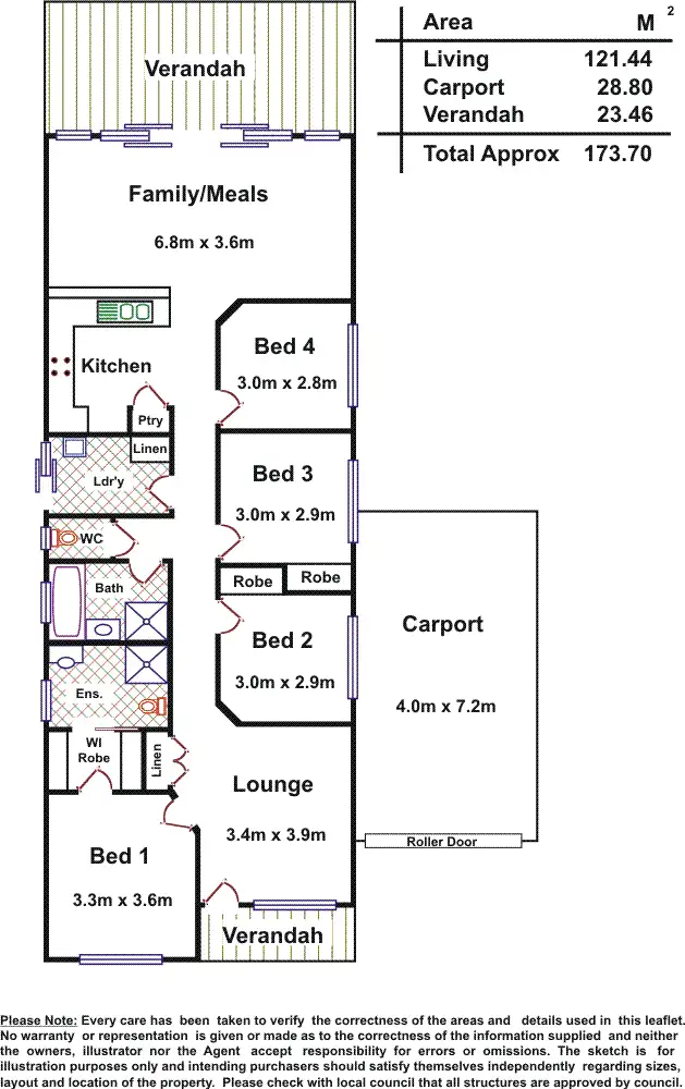 Floorplan of Homely house listing, 44 Thomas Street, Kadina SA 5554