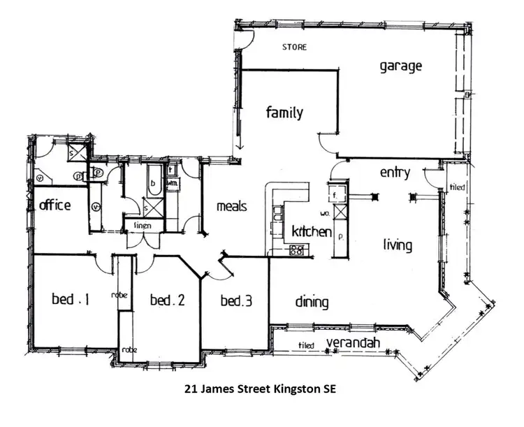 Floorplan of Homely house listing, 21 James Street, Kingston Se SA 5275