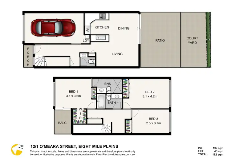 Floorplan of Homely townhouse listing, 12/1 O'Meara Street, Eight Mile Plains QLD 4113