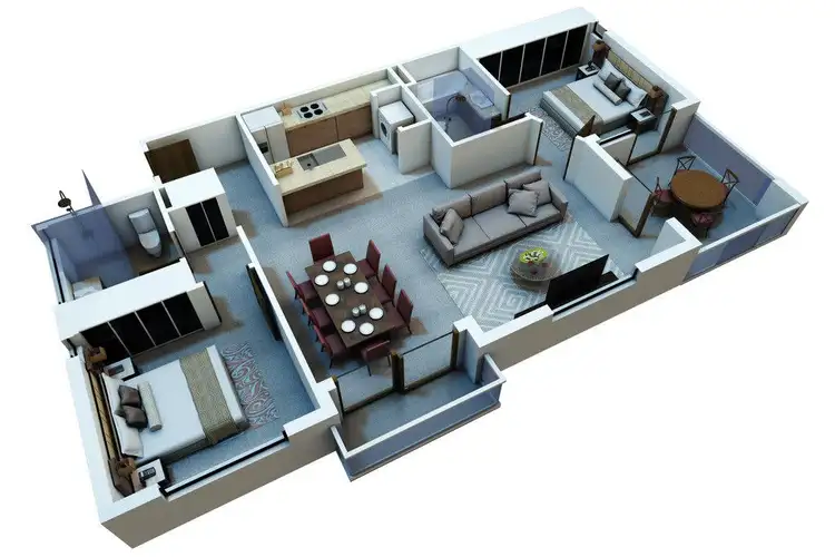 Floorplan of Homely unit listing, 11/43-45 Anembo Street, Chevron Island QLD 4217