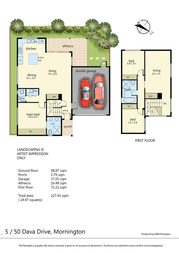 Floorplan of Homely townhouse listing, 5/50 Dava Drive, Mornington VIC 3931