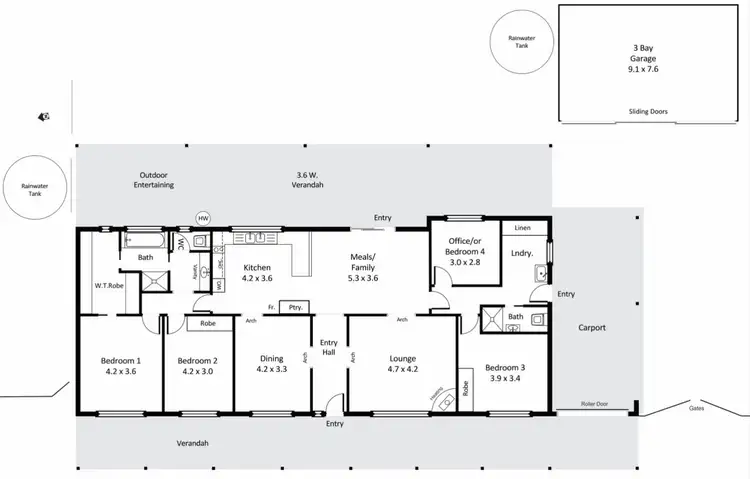 Floorplan of Homely house listing, 34 Ian Drive, Paringa SA 5340