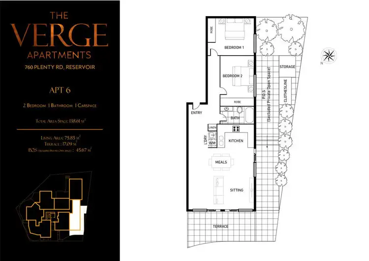 Floorplan of Homely apartment listing, 6/760 Plenty Road, Reservoir VIC 3073