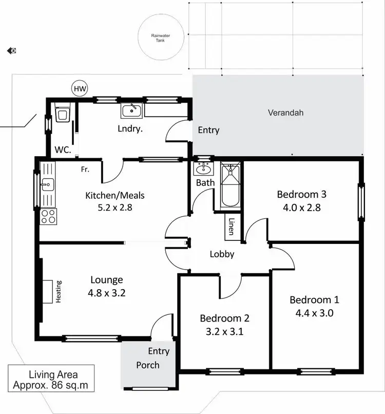 Floorplan of Homely house listing, 64 Zante Road, Berri SA 5343
