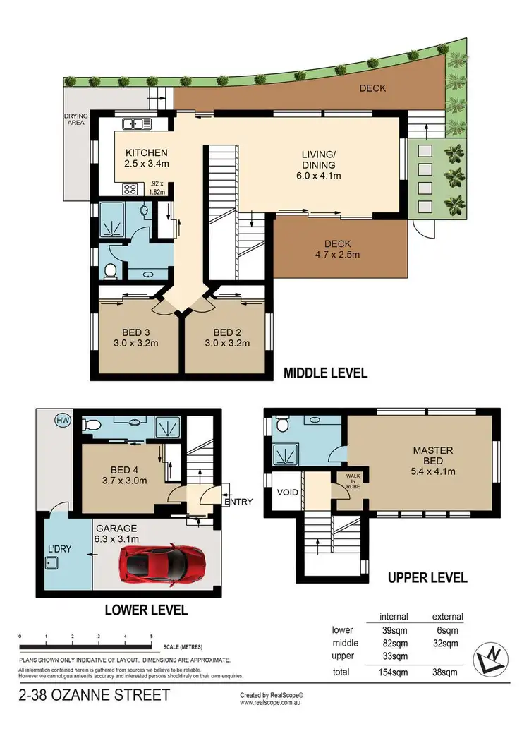 Floorplan of Homely townhouse listing, 2/38 Ozanne Street, Paddington QLD 4064