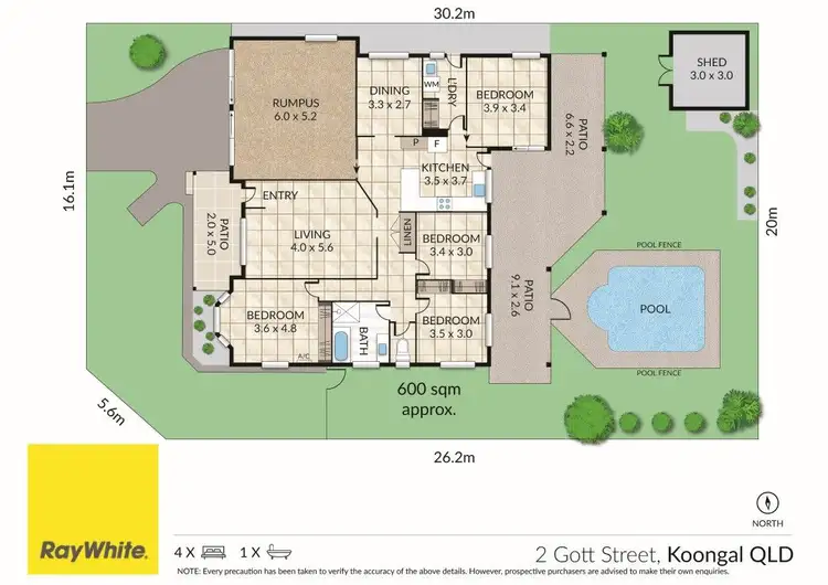 Floorplan of Homely house listing, 2 Gott Street, Koongal QLD 4701