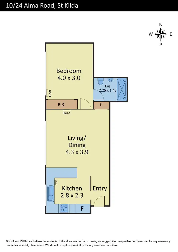 Floorplan of Homely apartment listing, 10/24 Alma Road, St Kilda VIC 3182