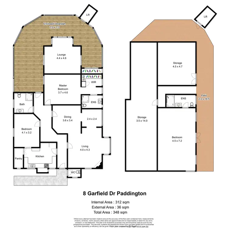 Floorplan of Homely house listing, 8 Garfield Drive, Paddington QLD 4064