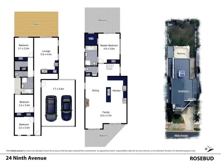 Floorplan of Homely house listing, 24 Ninth Avenue, Rosebud VIC 3939