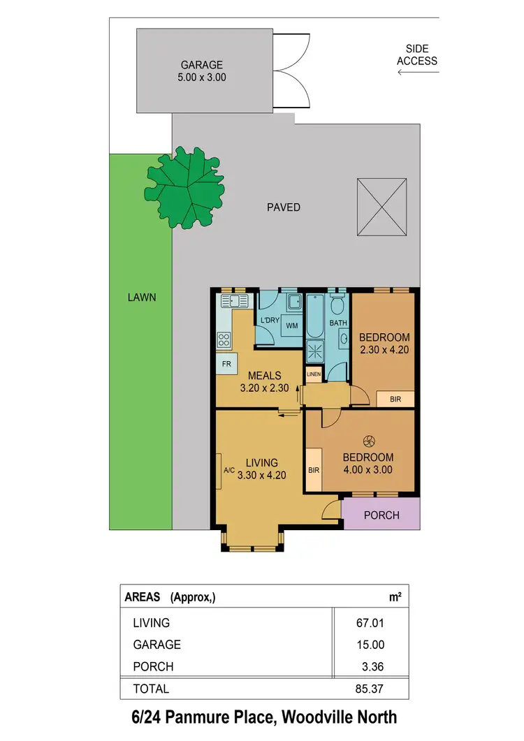 Floorplan of Homely unit listing, 6/24 Panmure Place, Woodville North SA 5012