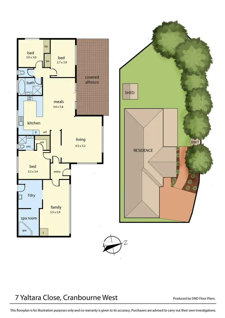 Floorplan of Homely house listing, 7 Yaltara Close, Cranbourne West VIC 3977