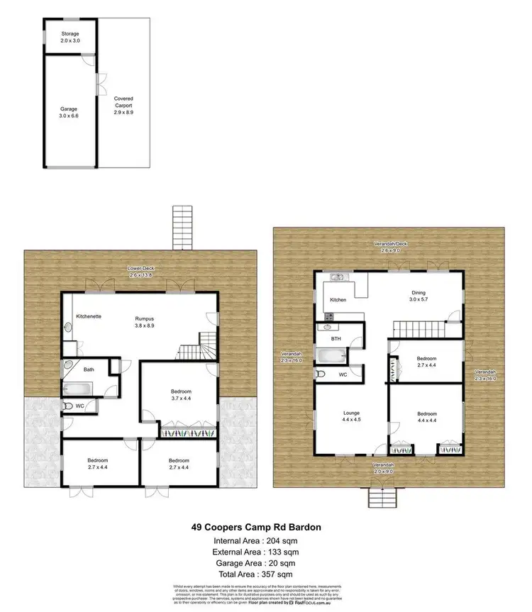Floorplan of Homely house listing, 49 Coopers Camp Road, Bardon QLD 4065