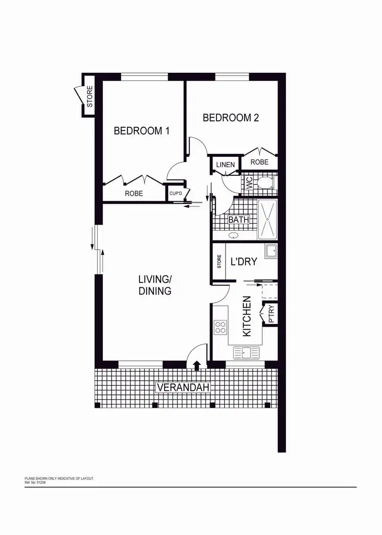 Floorplan of Homely retirement listing, 35/55 Burkitt Street, Page ACT 2614