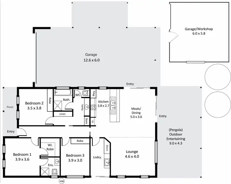 Floorplan of Homely house listing, 8 Pike Street, Paringa SA 5340