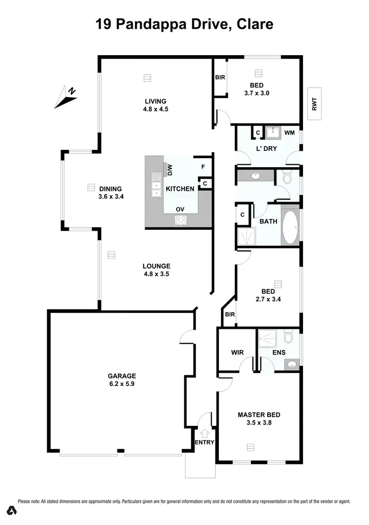 Floorplan of Homely house listing, 19 Pandappa Drive, Clare SA 5453